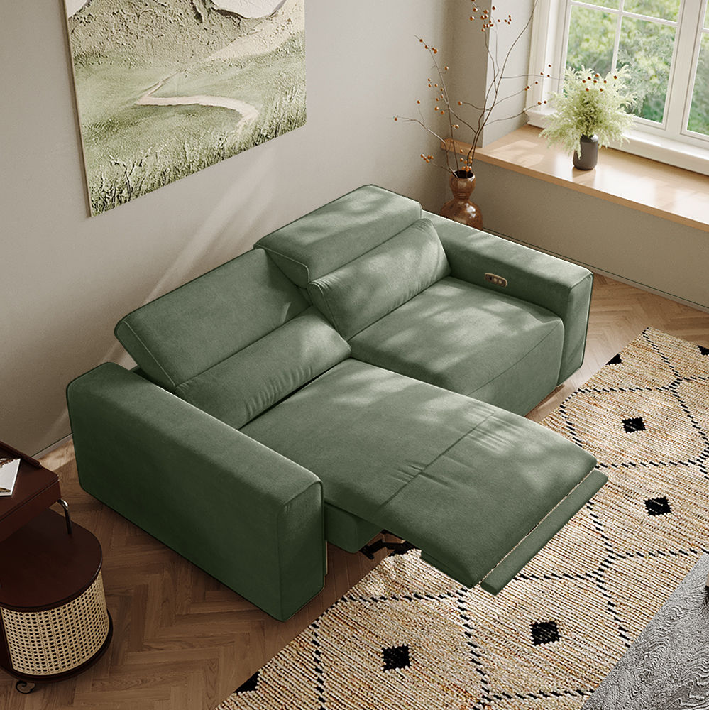 Adjustable Dark Green Fabric Smart Furniture