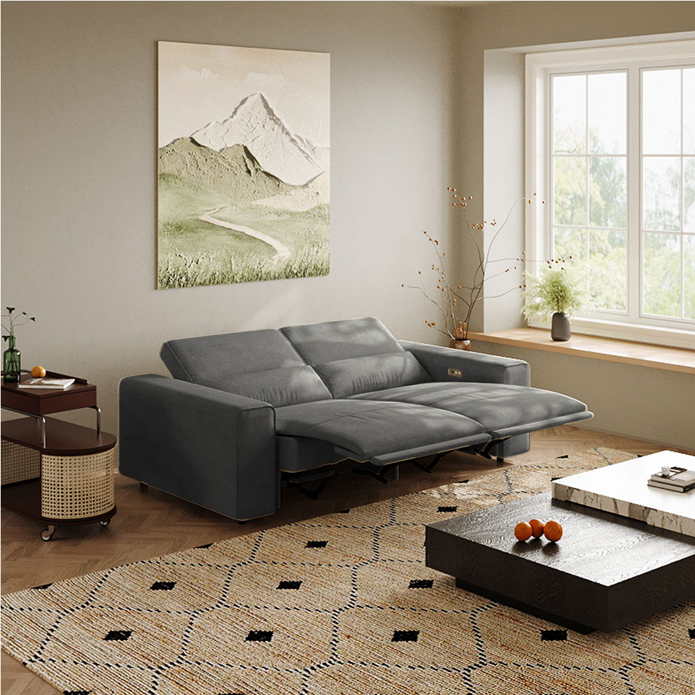 Medium Dark Gray Fabric Smart Furniture