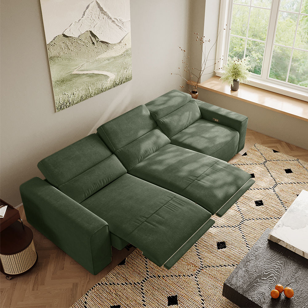 Modern Dark Green Fabric Smart Furniture