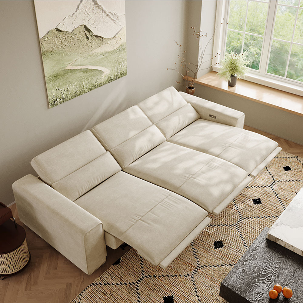 Electric Beige Fabric Smart Furniture