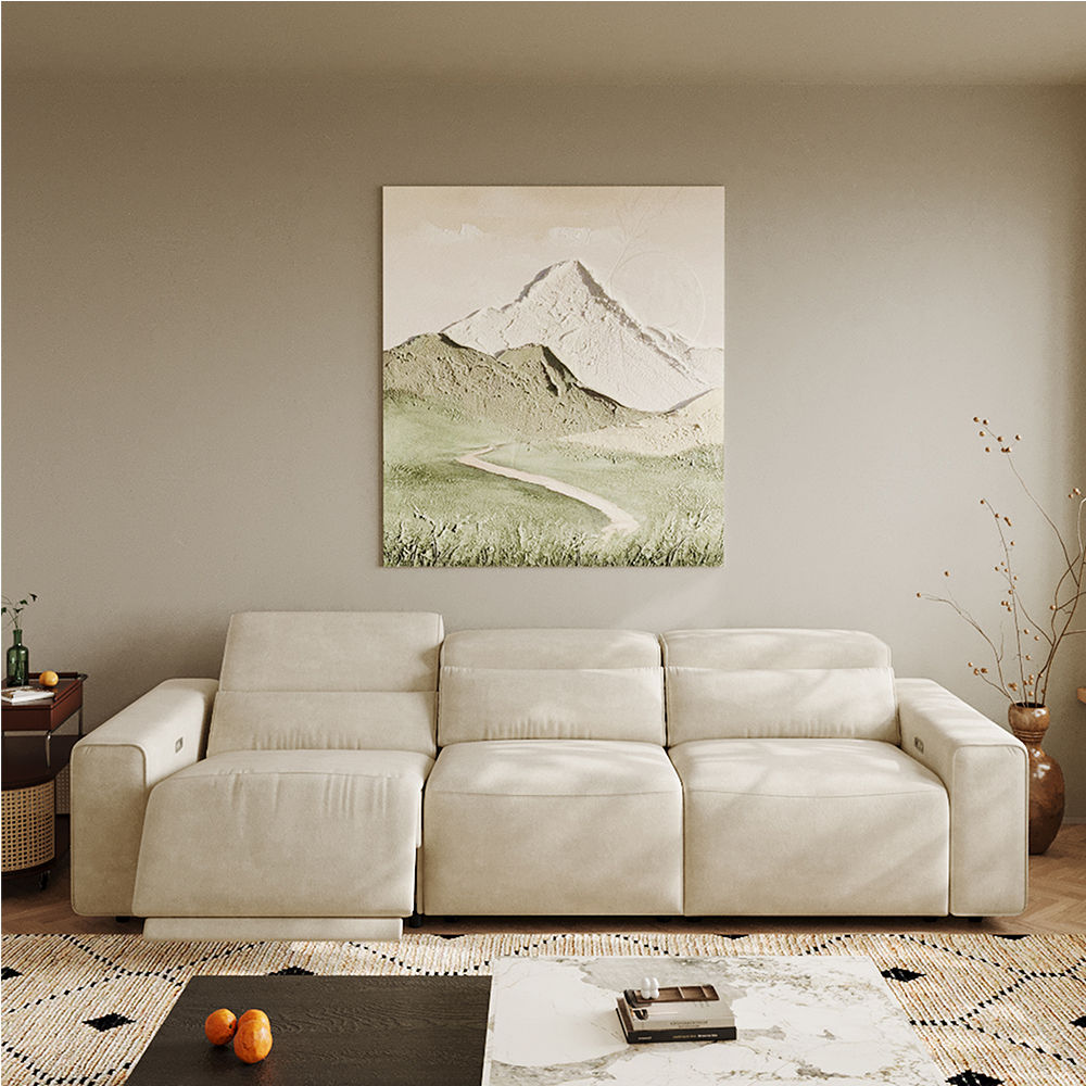 Medium Beige Fabric Smart Furniture