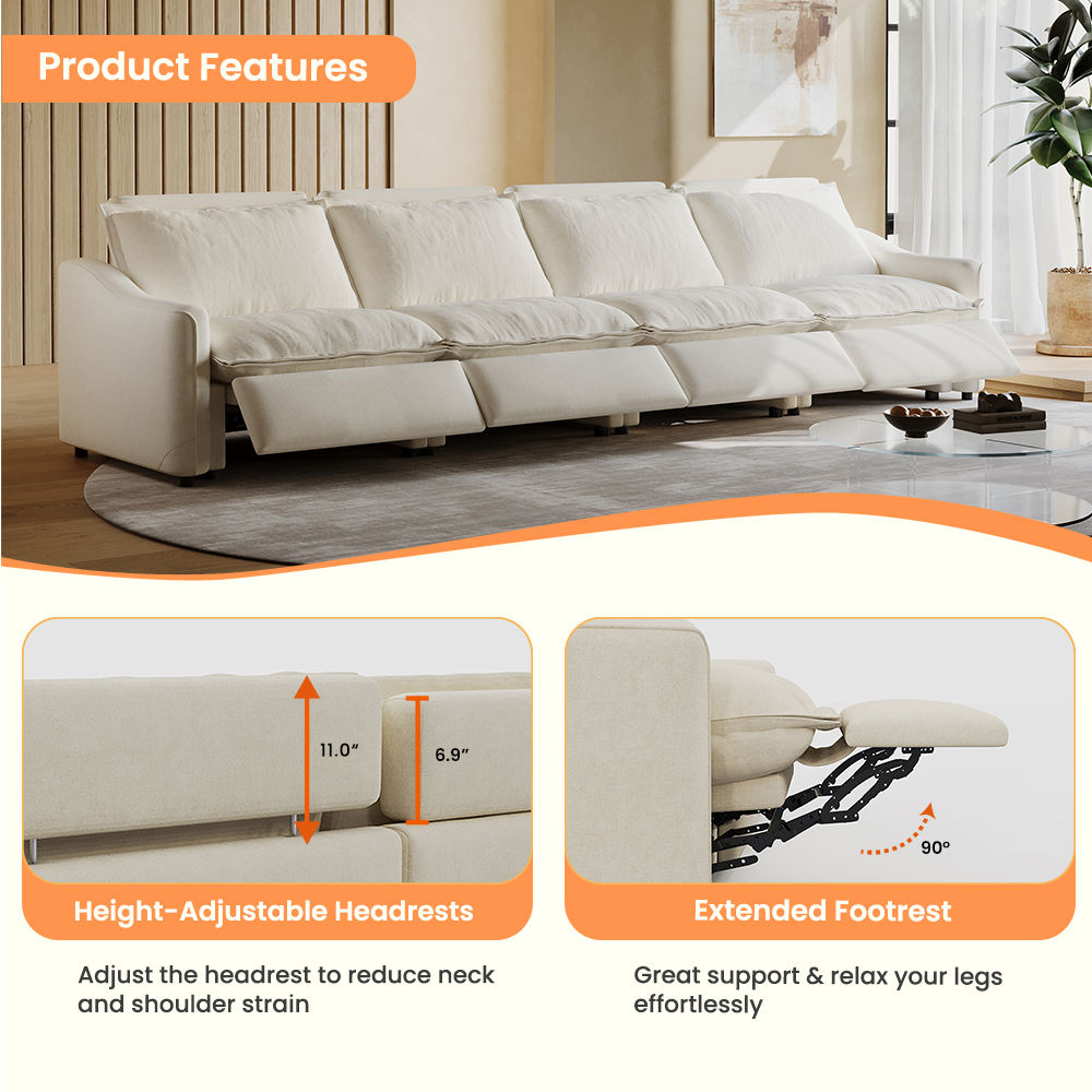 Comfortable Beige Fabric Smart Furniture