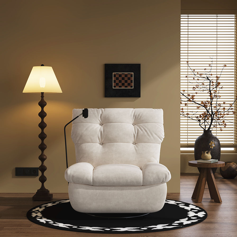Rice white Fabric Smart Furniture