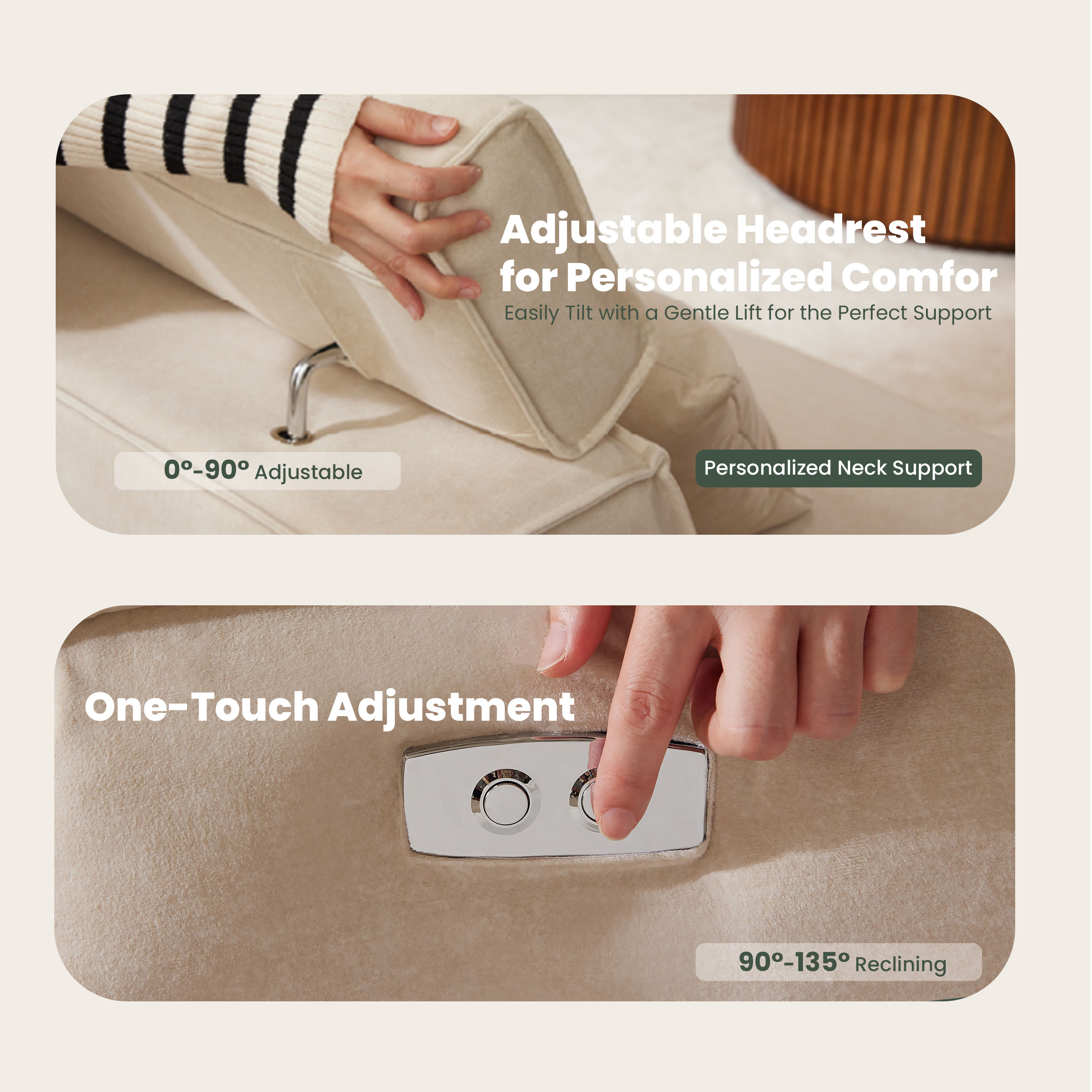 Small Dark Gray Fabric Smart Furniture