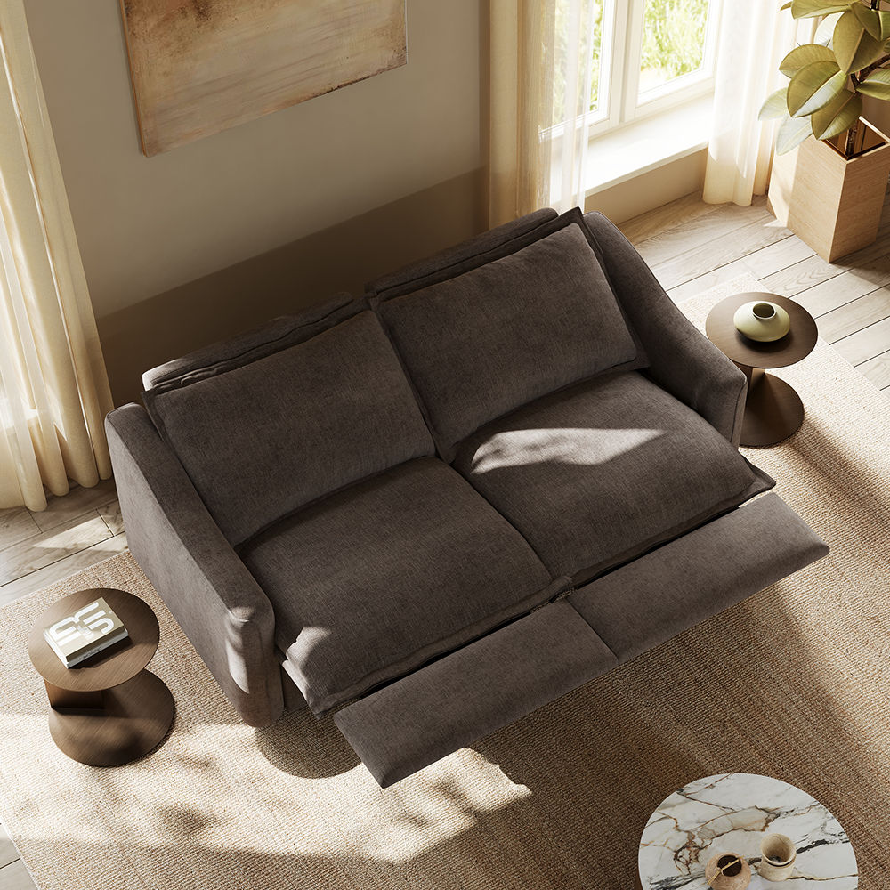 Deep Seat Khaki Fabric Smart Furniture