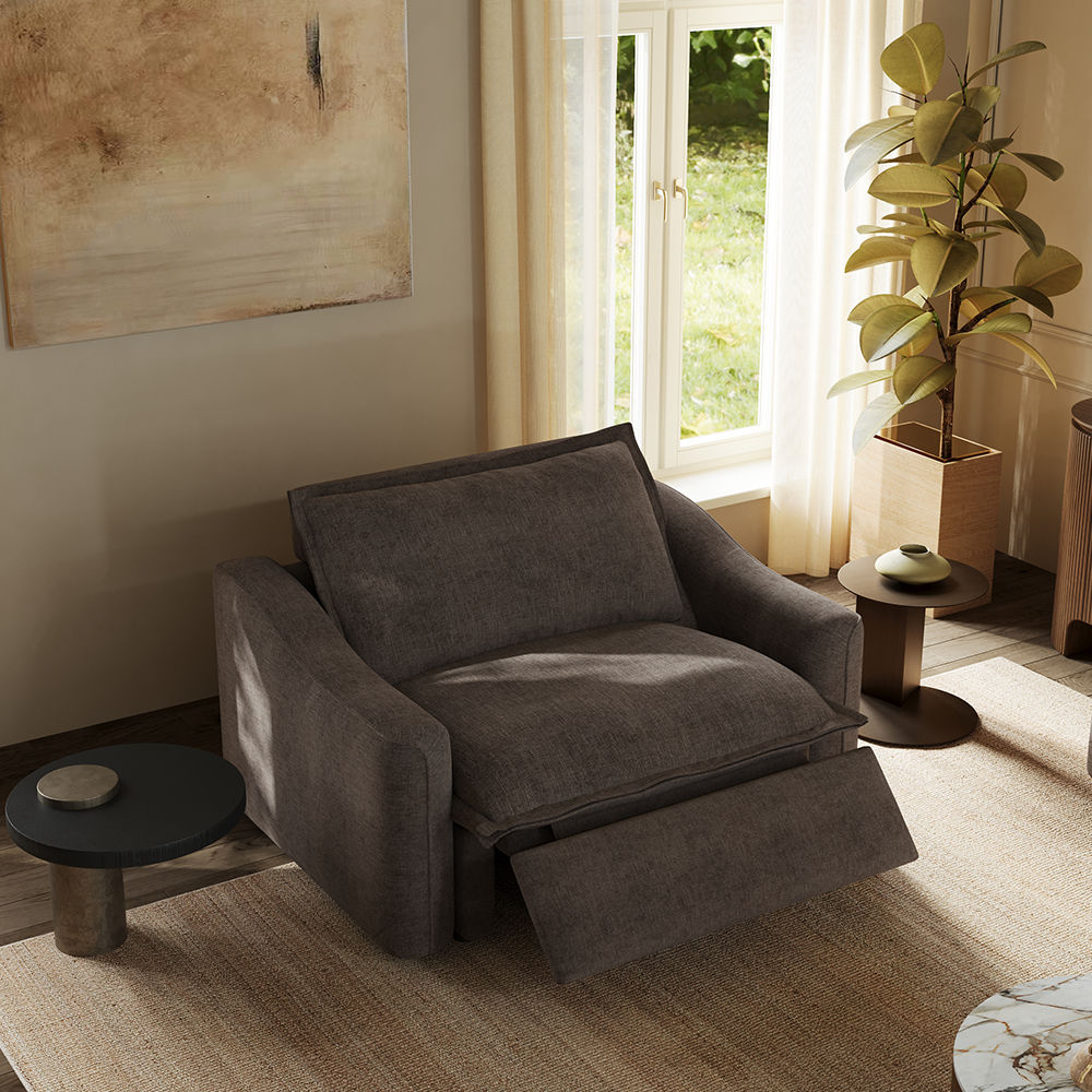 Comfortable Khaki Fabric Smart Furniture