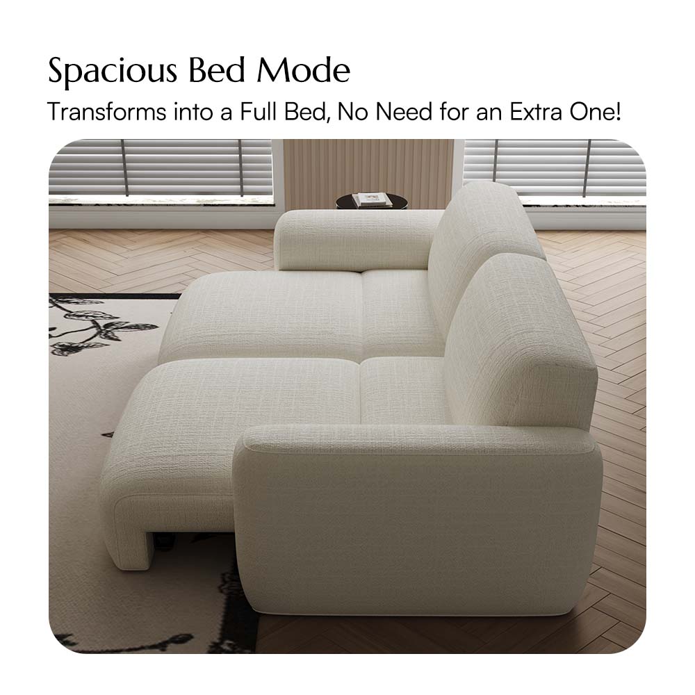 2-3 Seater White Smart Furniture