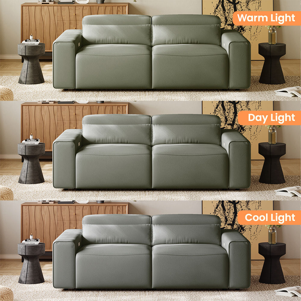 Electric Dark Green Eco-friendly Microfiber Leather Smart Furniture