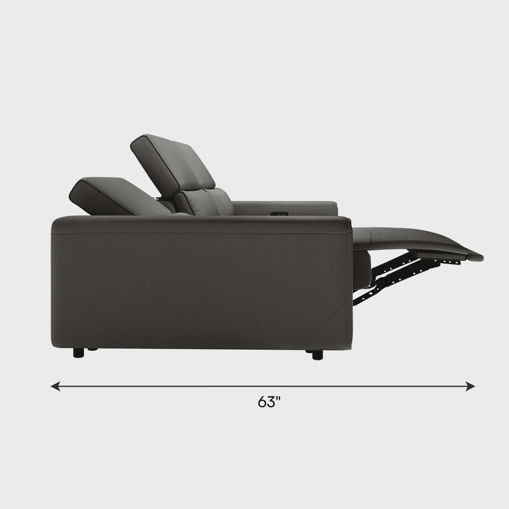 Extendable Dark Gray Eco-friendly Microfiber Leather Smart Furniture