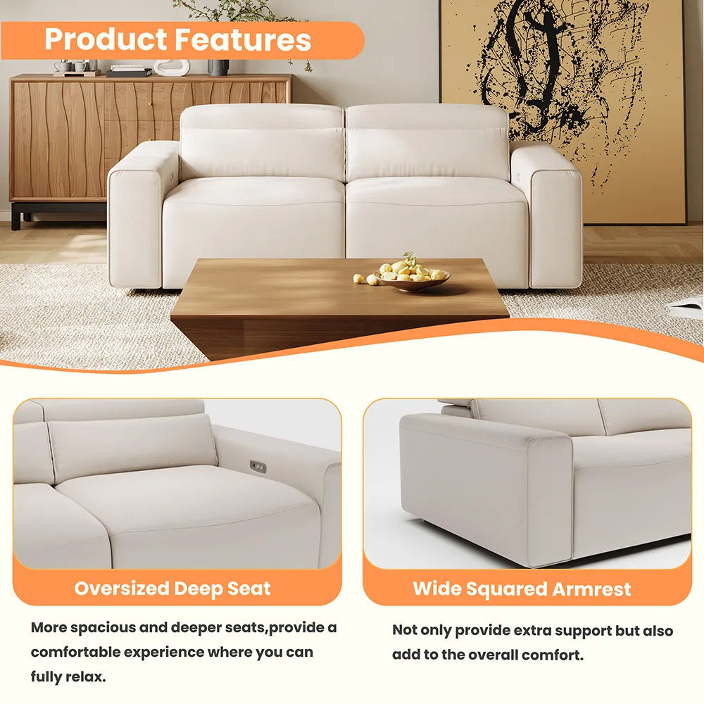Living Room Dark Green Eco-friendly Microfiber Leather Smart Furniture