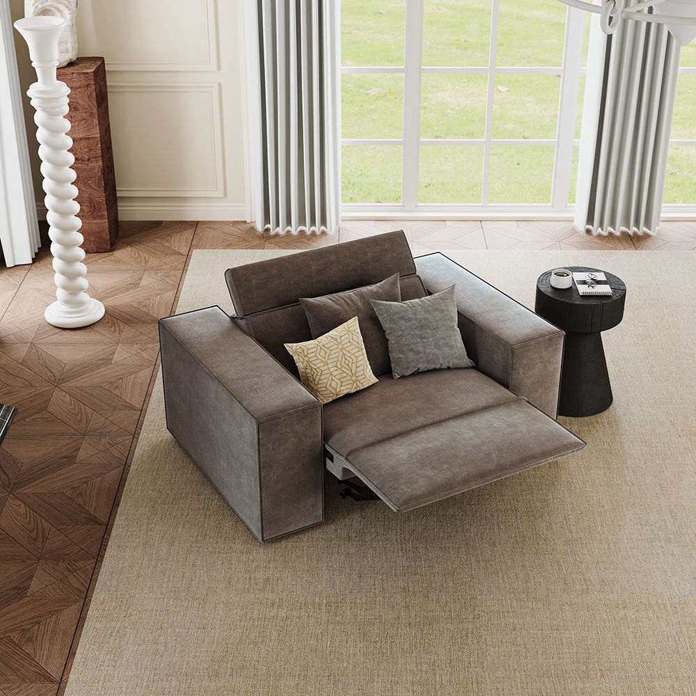Single Seat Khaki Fabric Smart Furniture