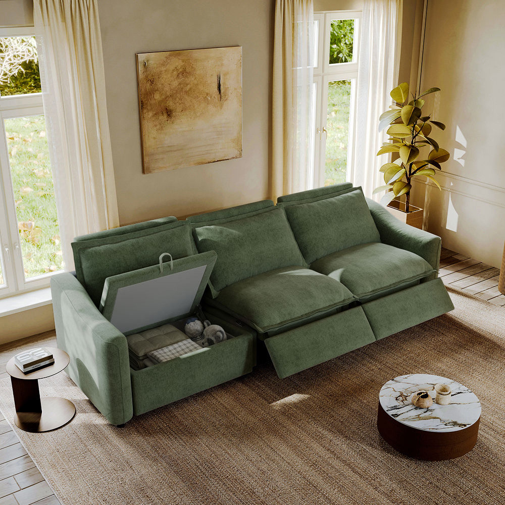 Modern Luxury Green Fabric Smart Furniture