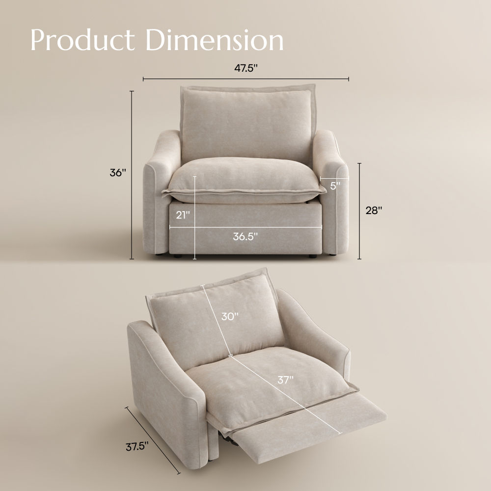 Beige Fabric Smart Furniture