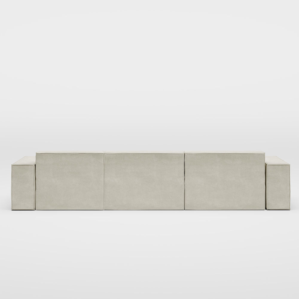 Partly Assemble Beige Fabric Sofa Beds