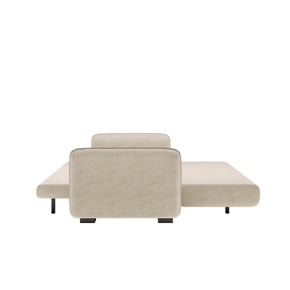 Fully Assemble Beige Fabric Sofa Beds