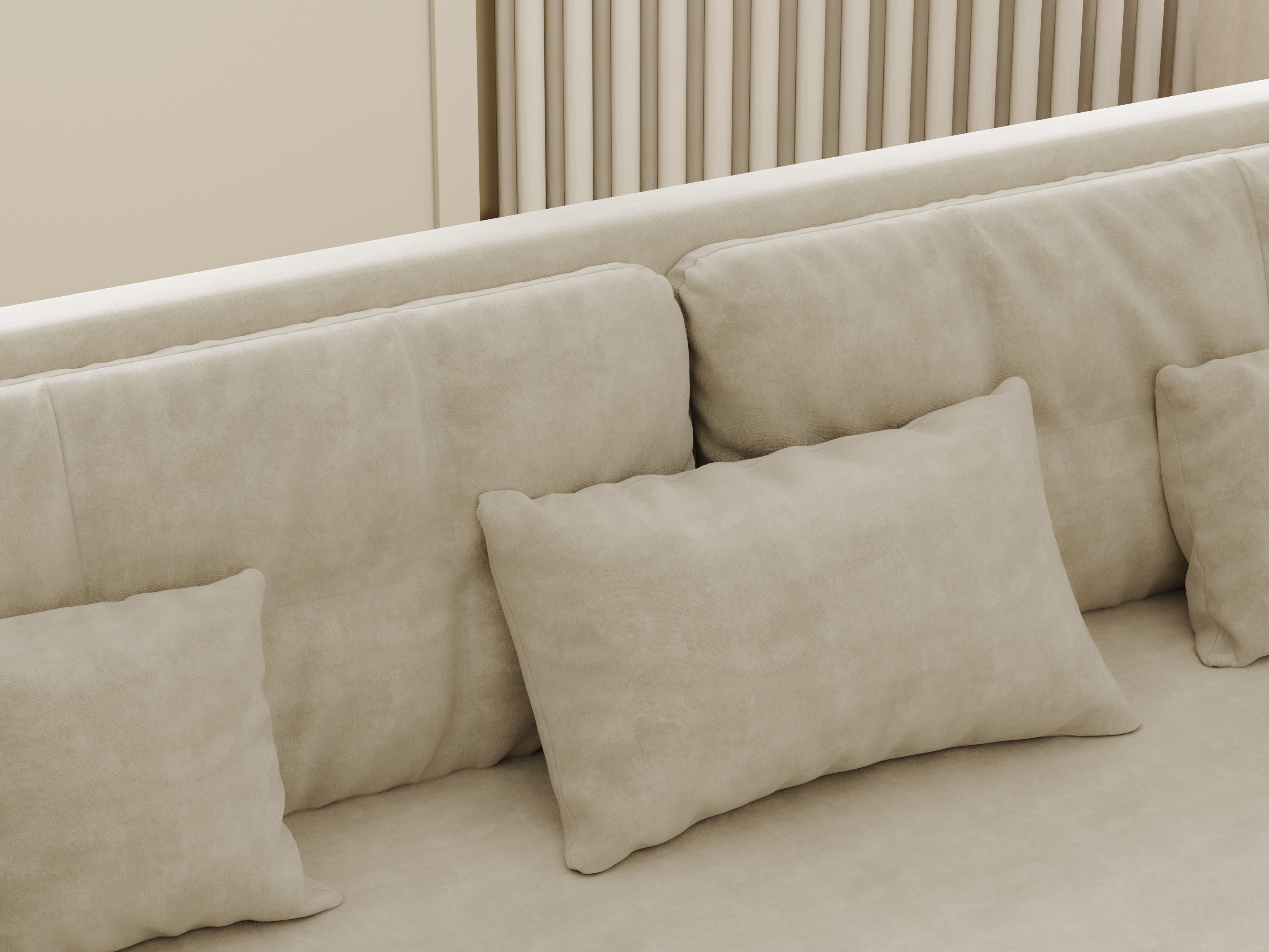 Fully Assemble Beige Fabric Sofa Beds