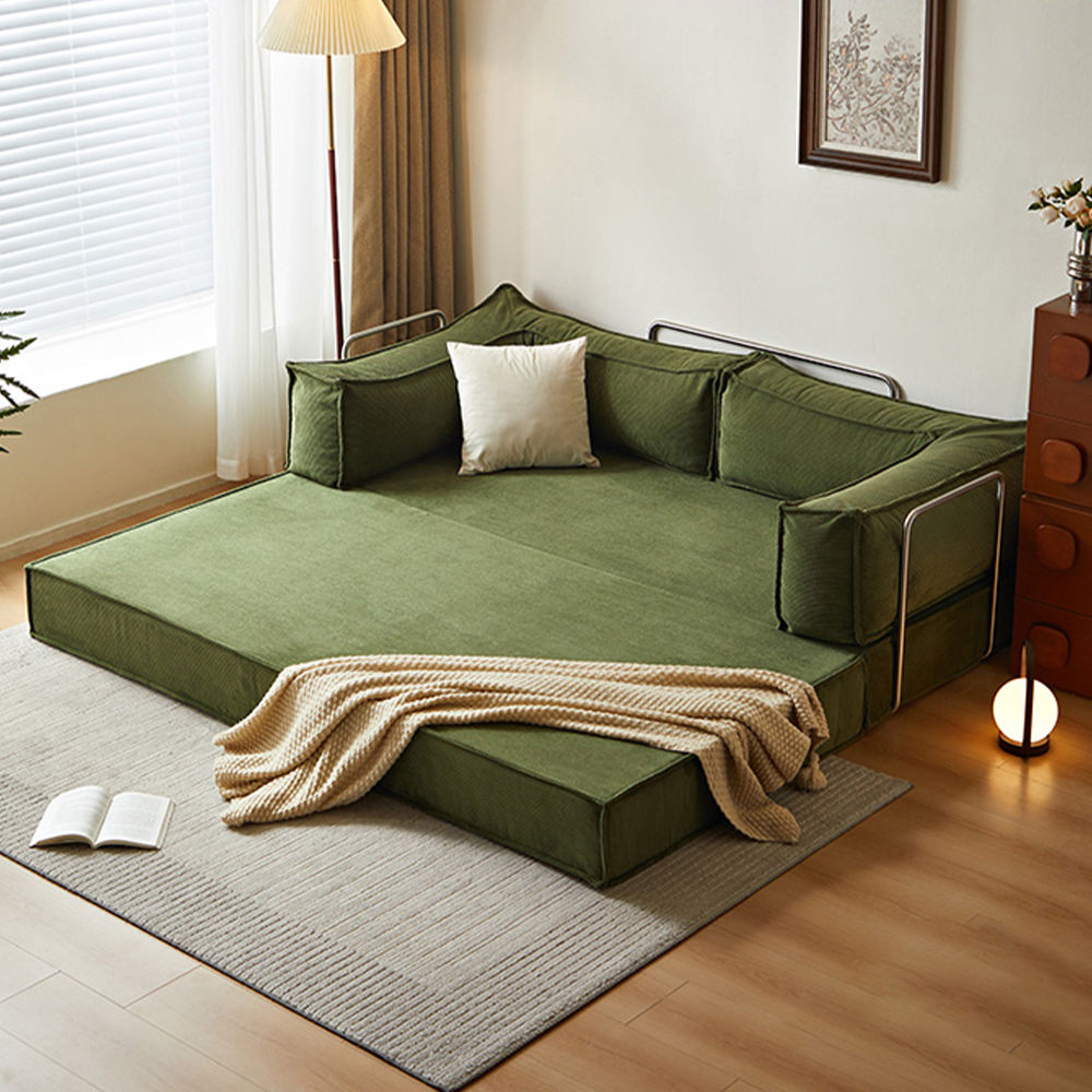 Green Fabric Sofa Beds