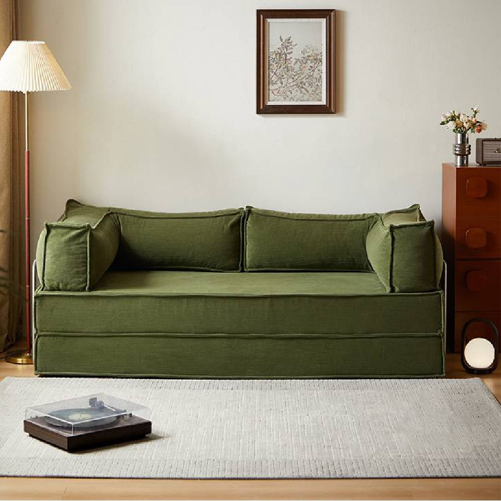 Green Fabric Sofa Beds