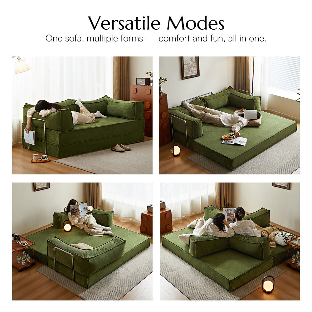 Green Fabric Sofa Beds