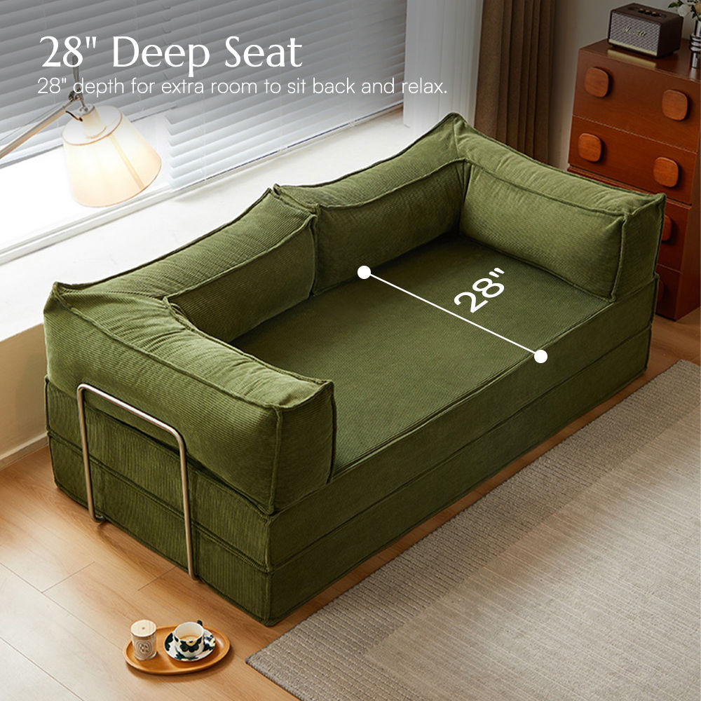 Green Fabric Sofa Beds
