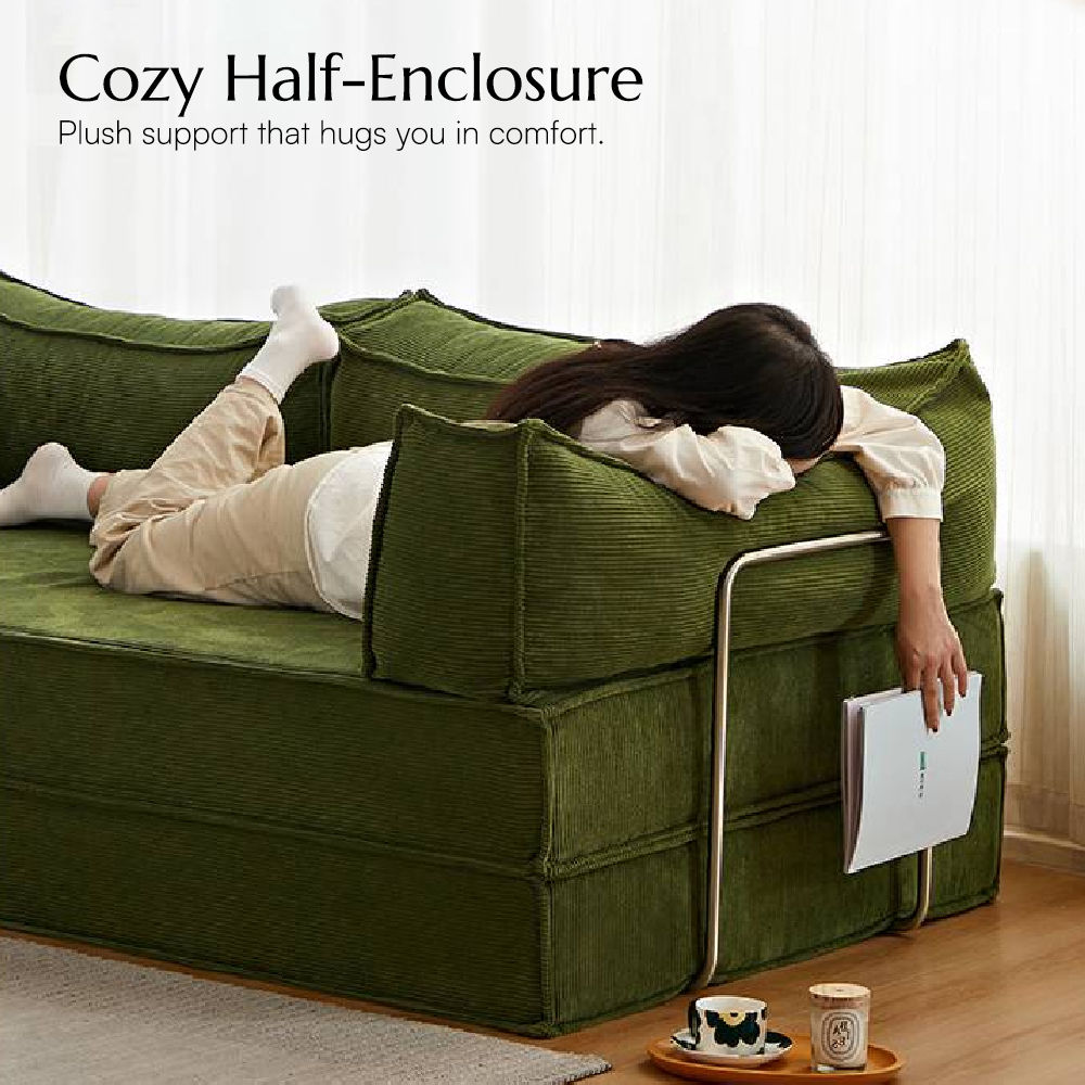 Green Fabric Sofa Beds