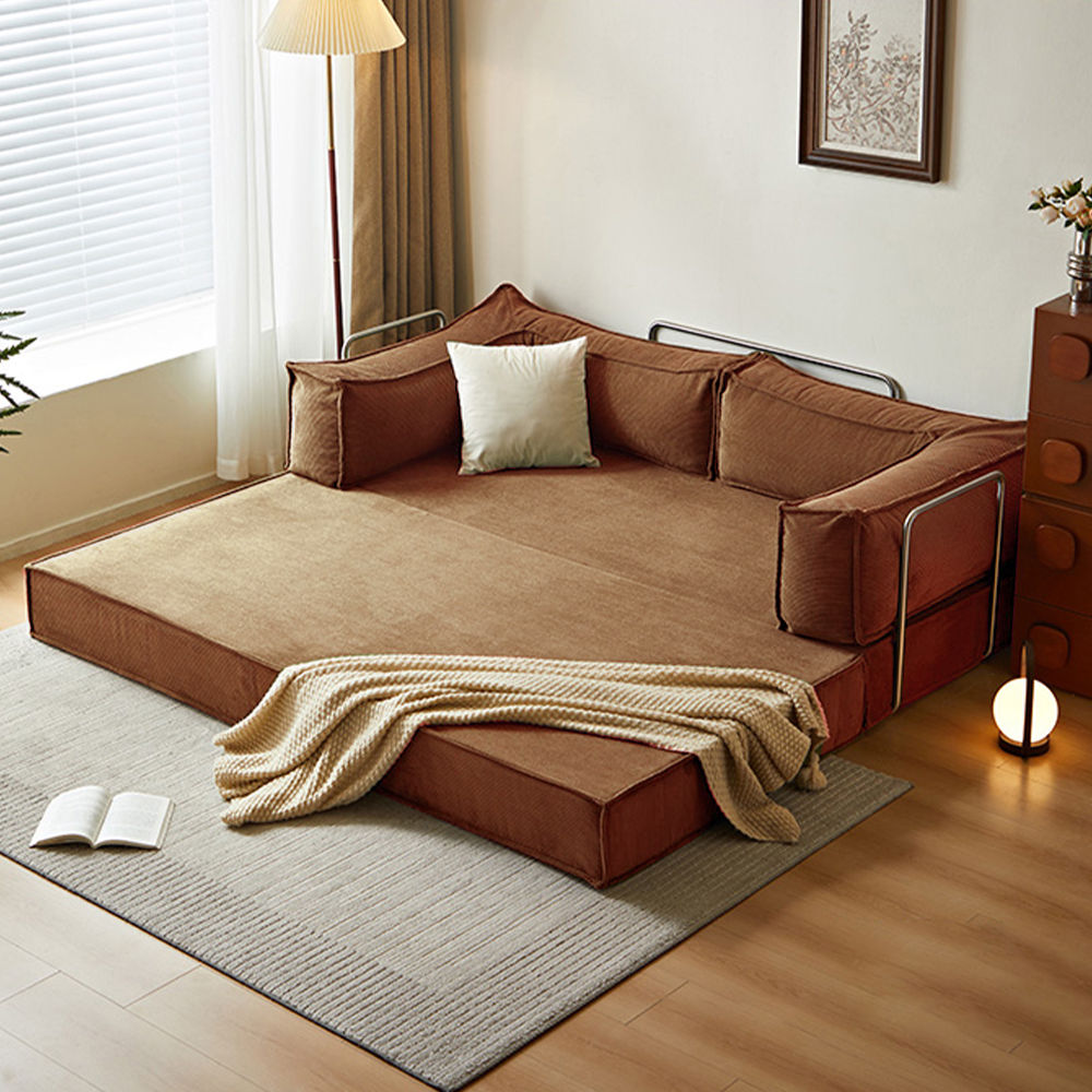 Brown Fabric Sofa Beds