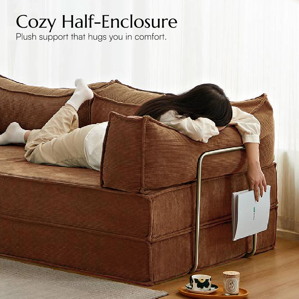 Brown Fabric Sofa Beds