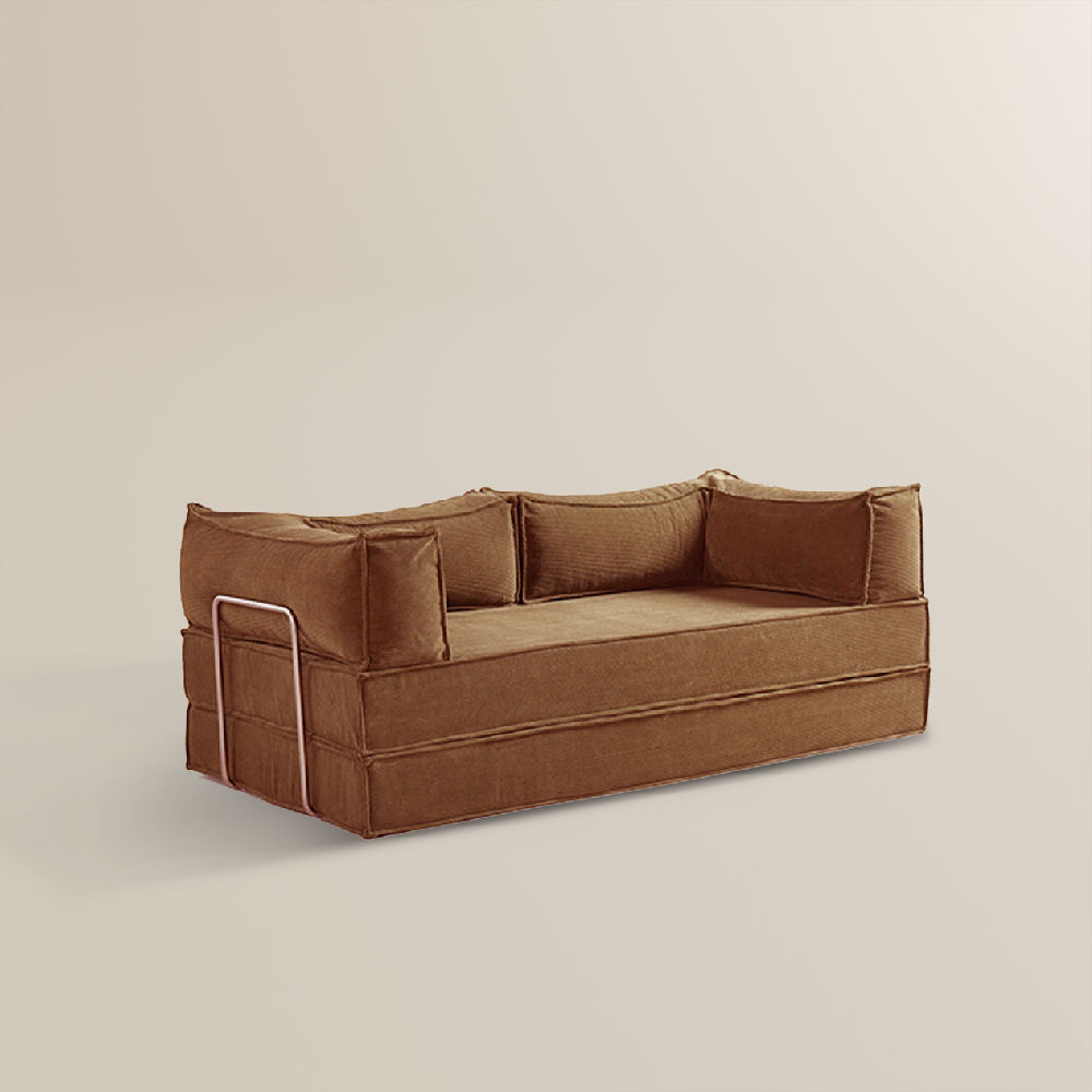 Brown Fabric Sofa Beds