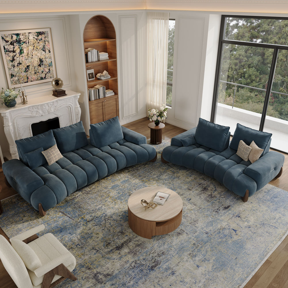 Green Bule Velvet Sofa Set