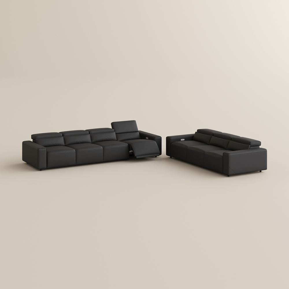 Benjamin Black Eco-friendly Microfiber Leather Sofa Set