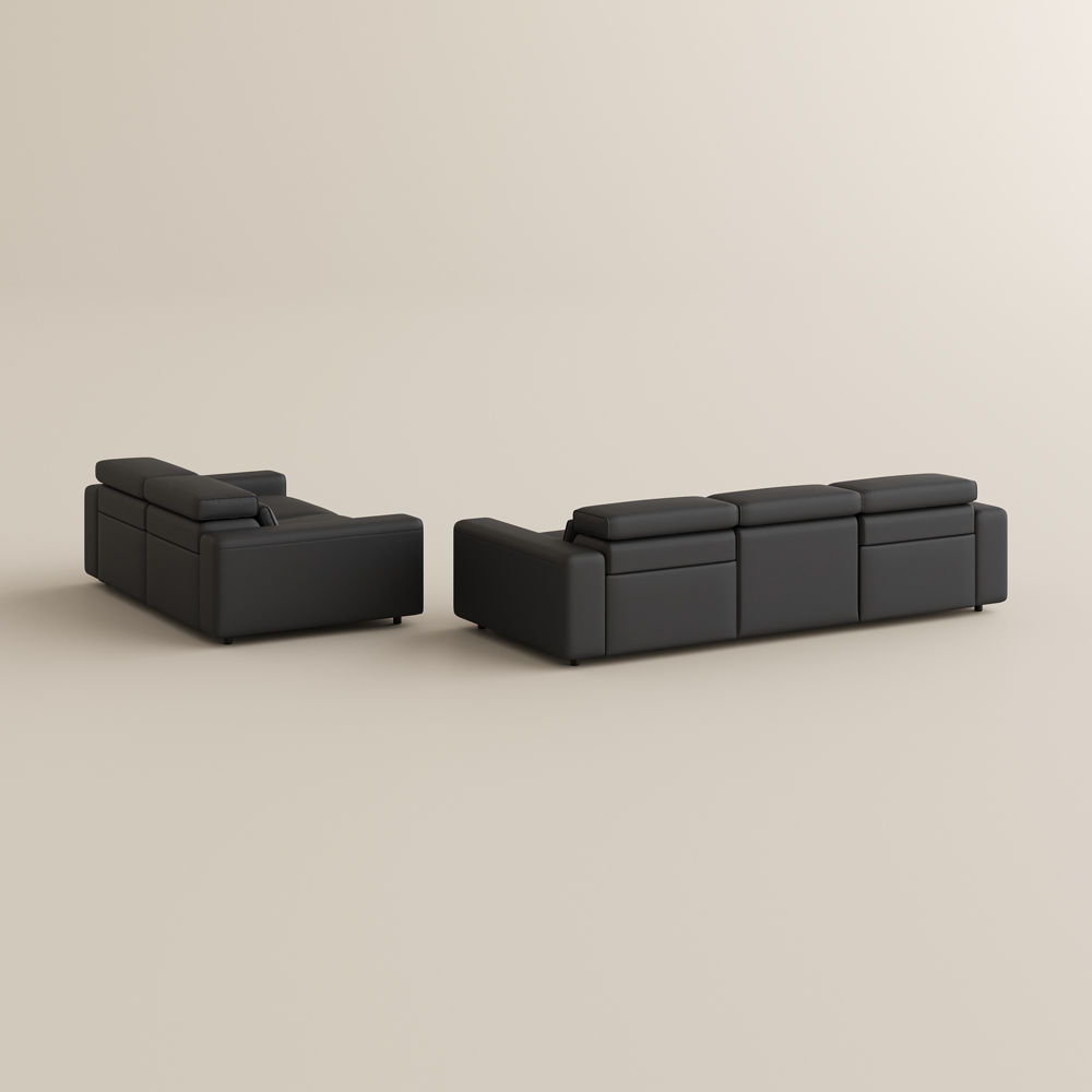 Benjamin Black Eco-friendly Microfiber Leather Sofa Set