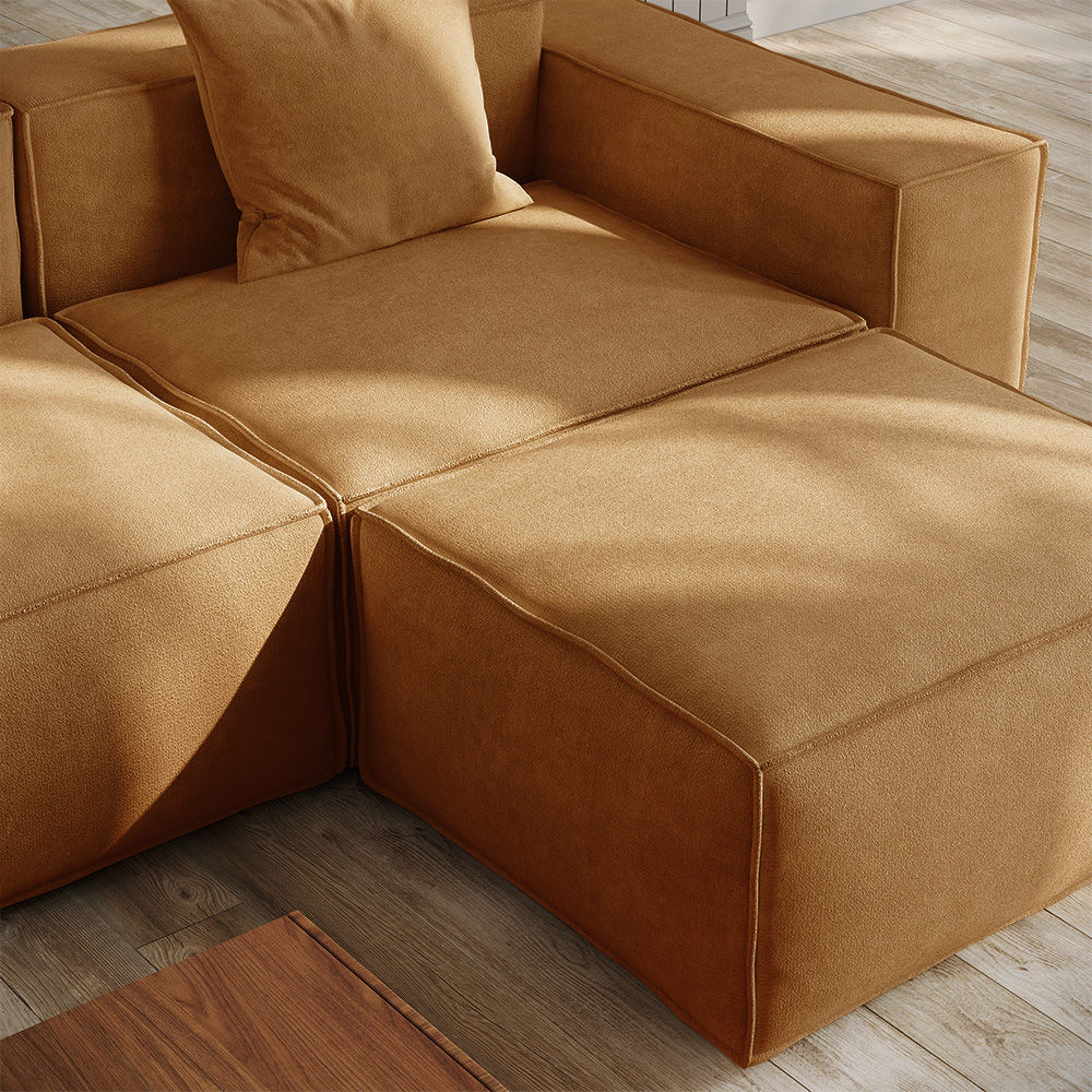 Partly Assemble Yellow Sofa Set