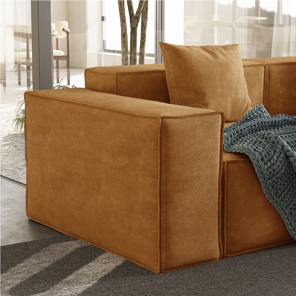 Partly Assemble Yellow Sofa Set