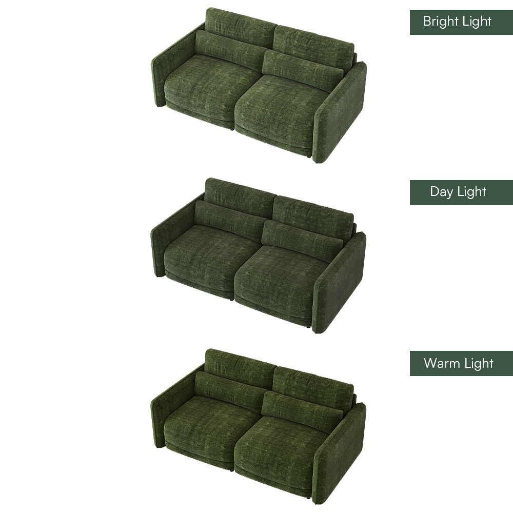 Apartment Green Chenille Sofa Set