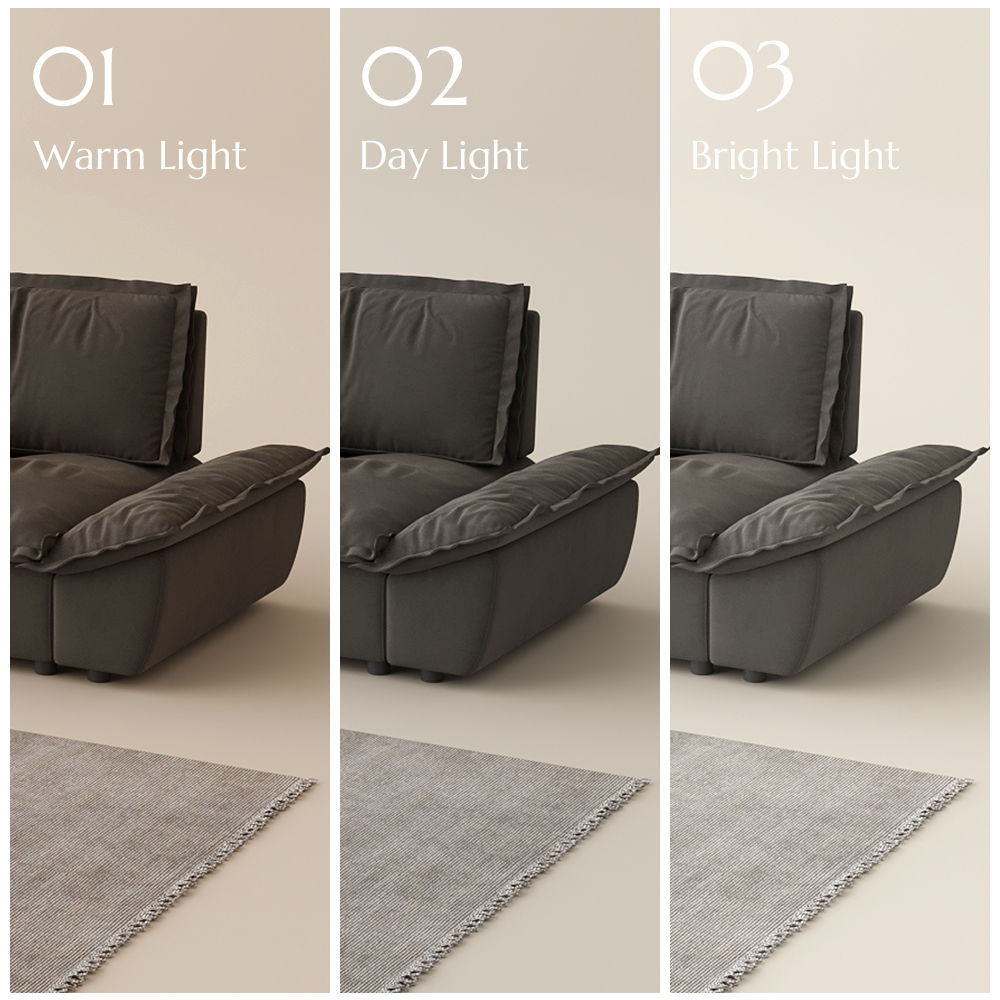 for 4 Gray Suede Fabric Sofa Set