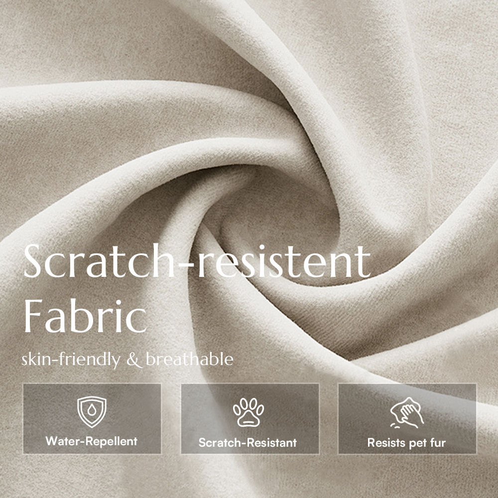 Beige Beige Fabric Sofa Set