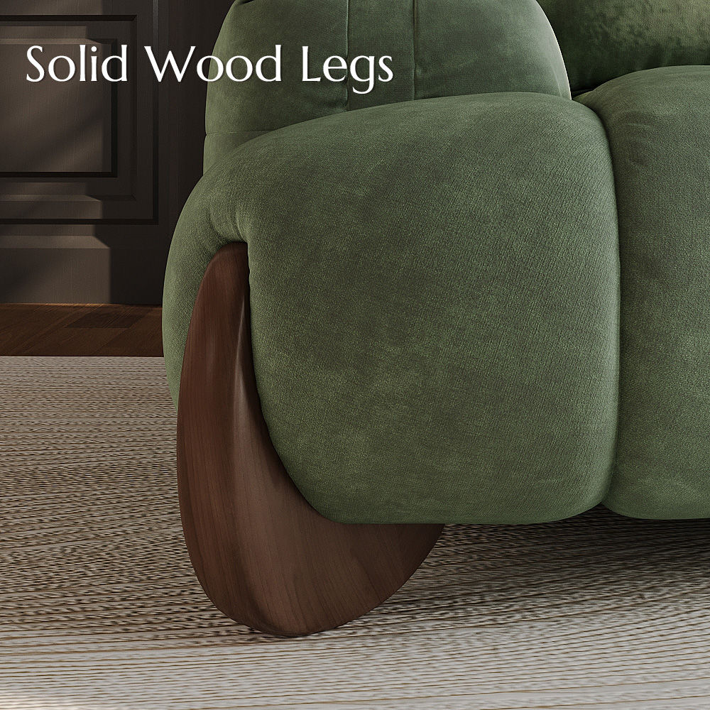 Apartment Green Fabric Sofa Set