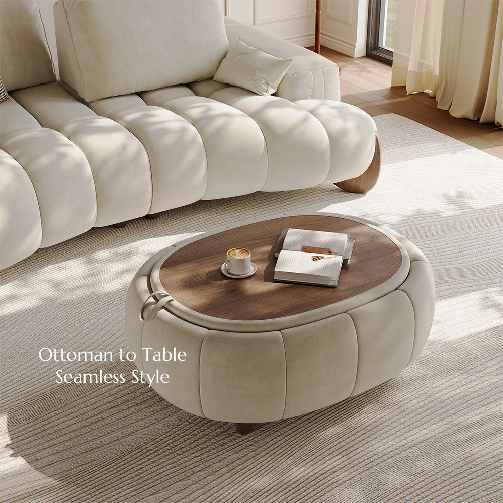 Fabric Beige Fabric Sofa Set