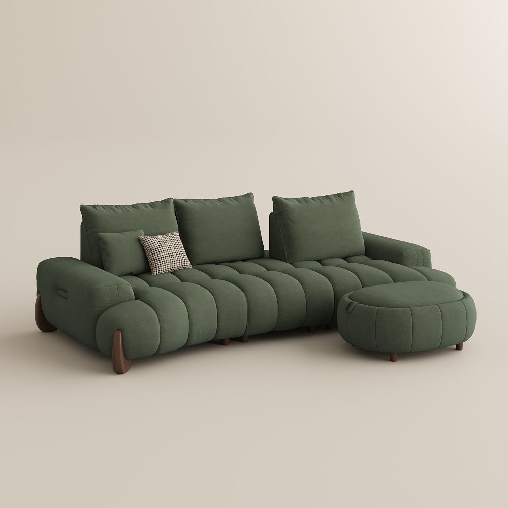 Fabric Green Fabric Sofa Set