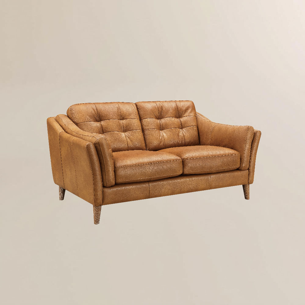 Light Brown Genuine Leather Sofas & Loveseats