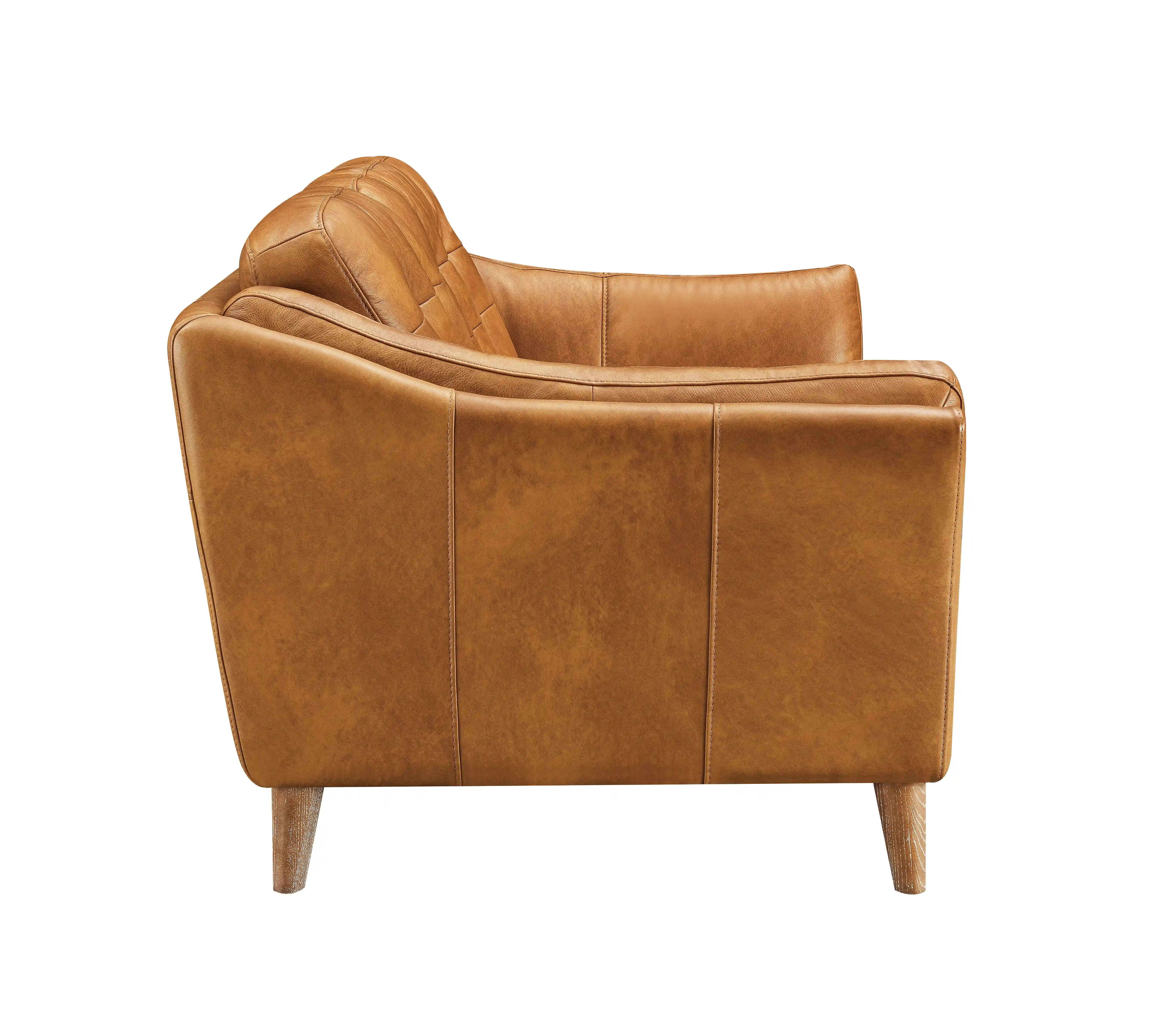 Light Brown Genuine Leather Sofas & Loveseats
