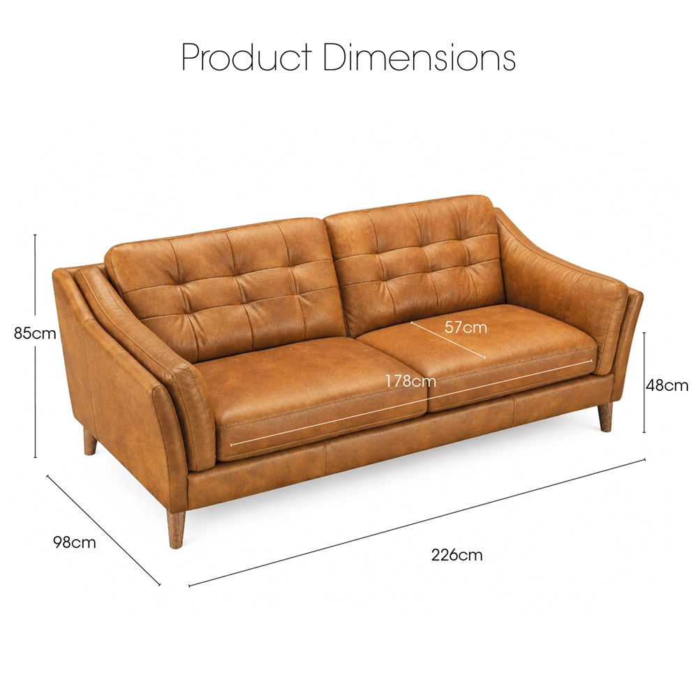 Light Brown Genuine Leather Sofas & Loveseats