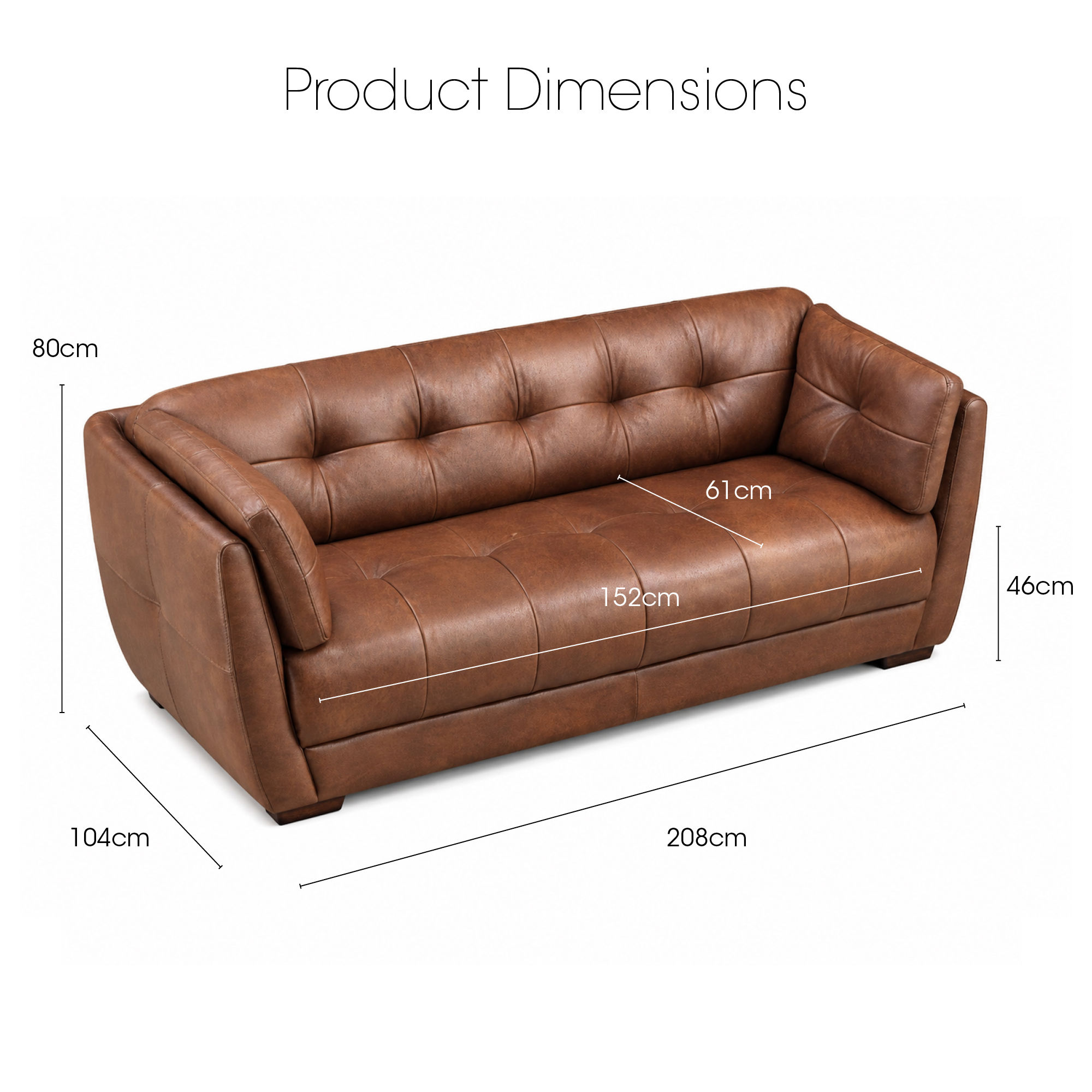 Walnut Color Genuine Leather Sofas & Loveseats