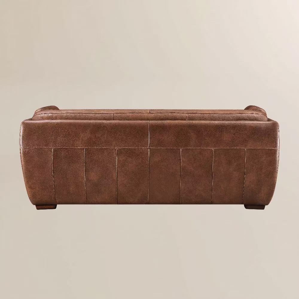 Walnut Color Genuine Leather Sofas & Loveseats