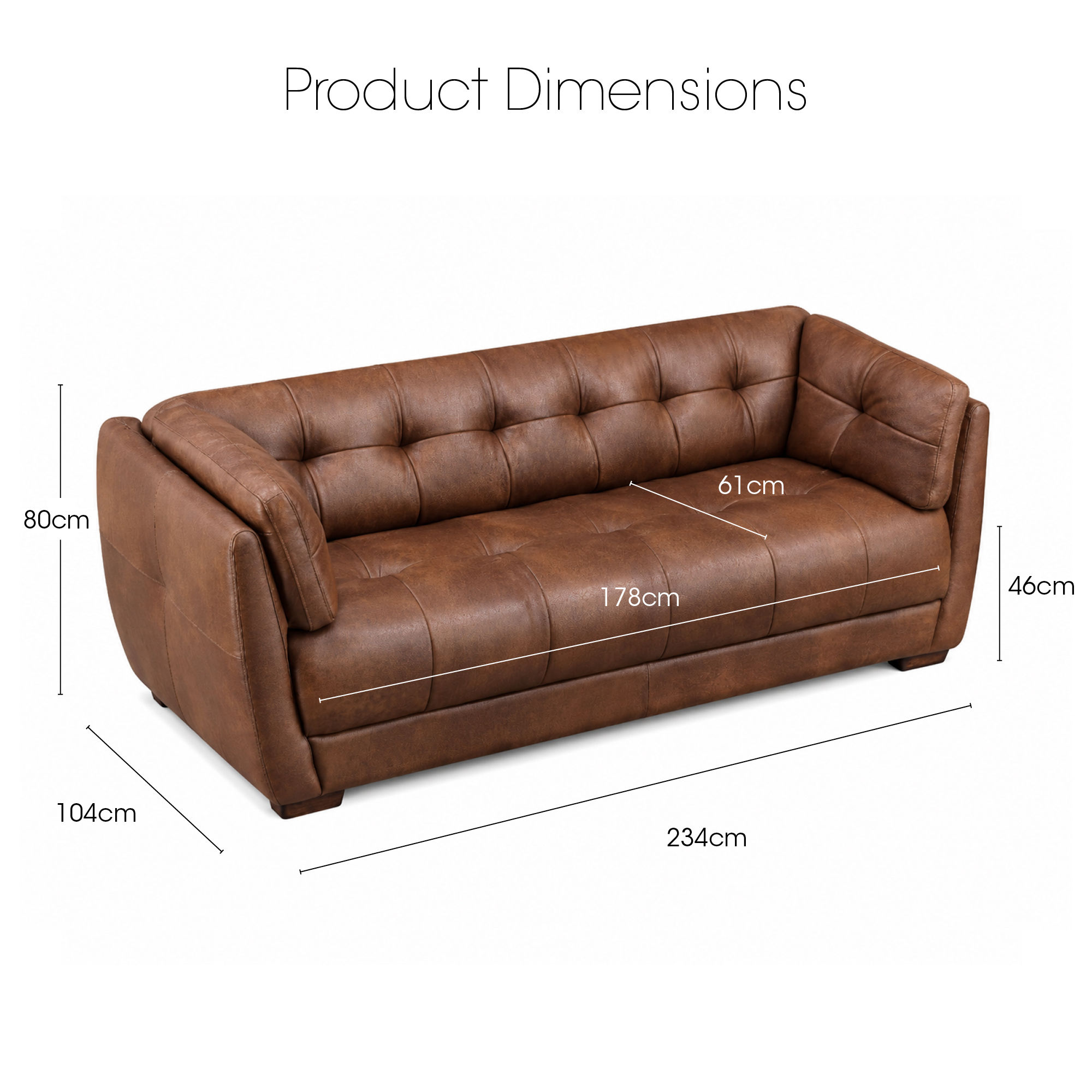 Walnut Color Genuine Leather Sofas & Loveseats