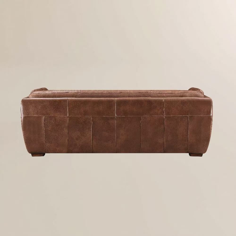 Walnut Color Genuine Leather Sofas & Loveseats