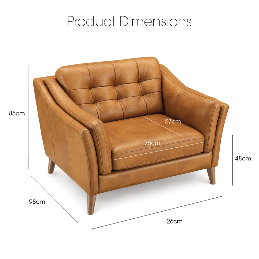 Light Brown Genuine Leather Sofas & Loveseats