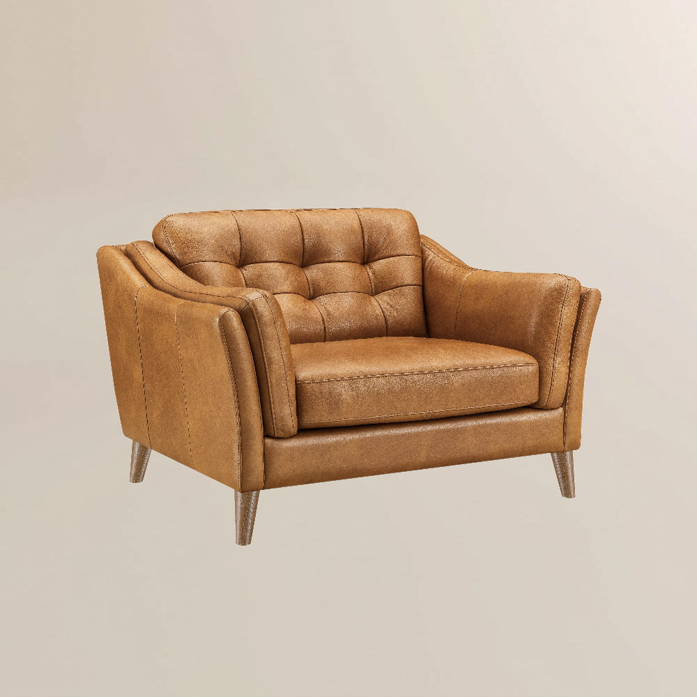 Light Brown Genuine Leather Sofas & Loveseats