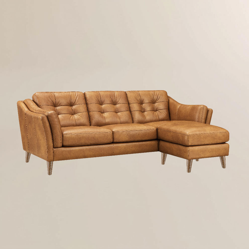 Light Brown Genuine Leather Sofas & Loveseats