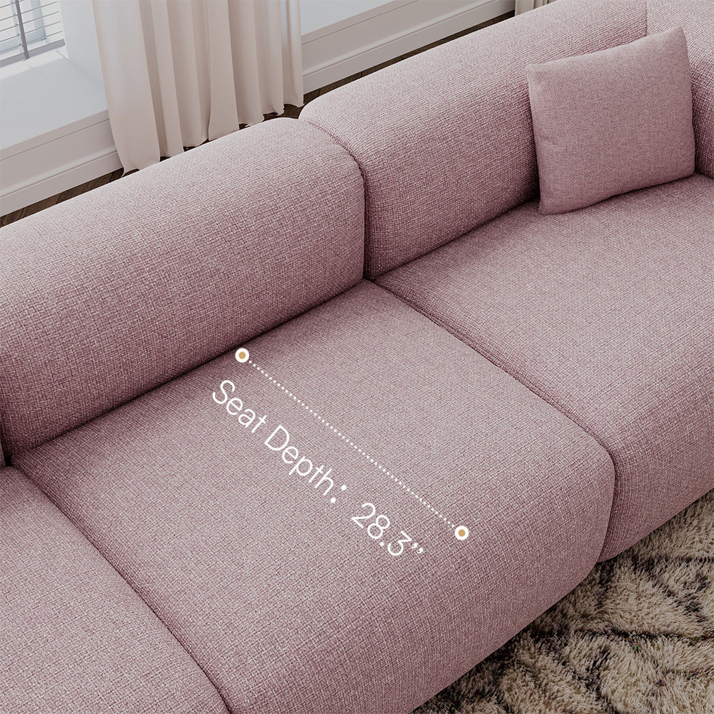 Partial Assembly Required Pink Chenille Sofas & Loveseats